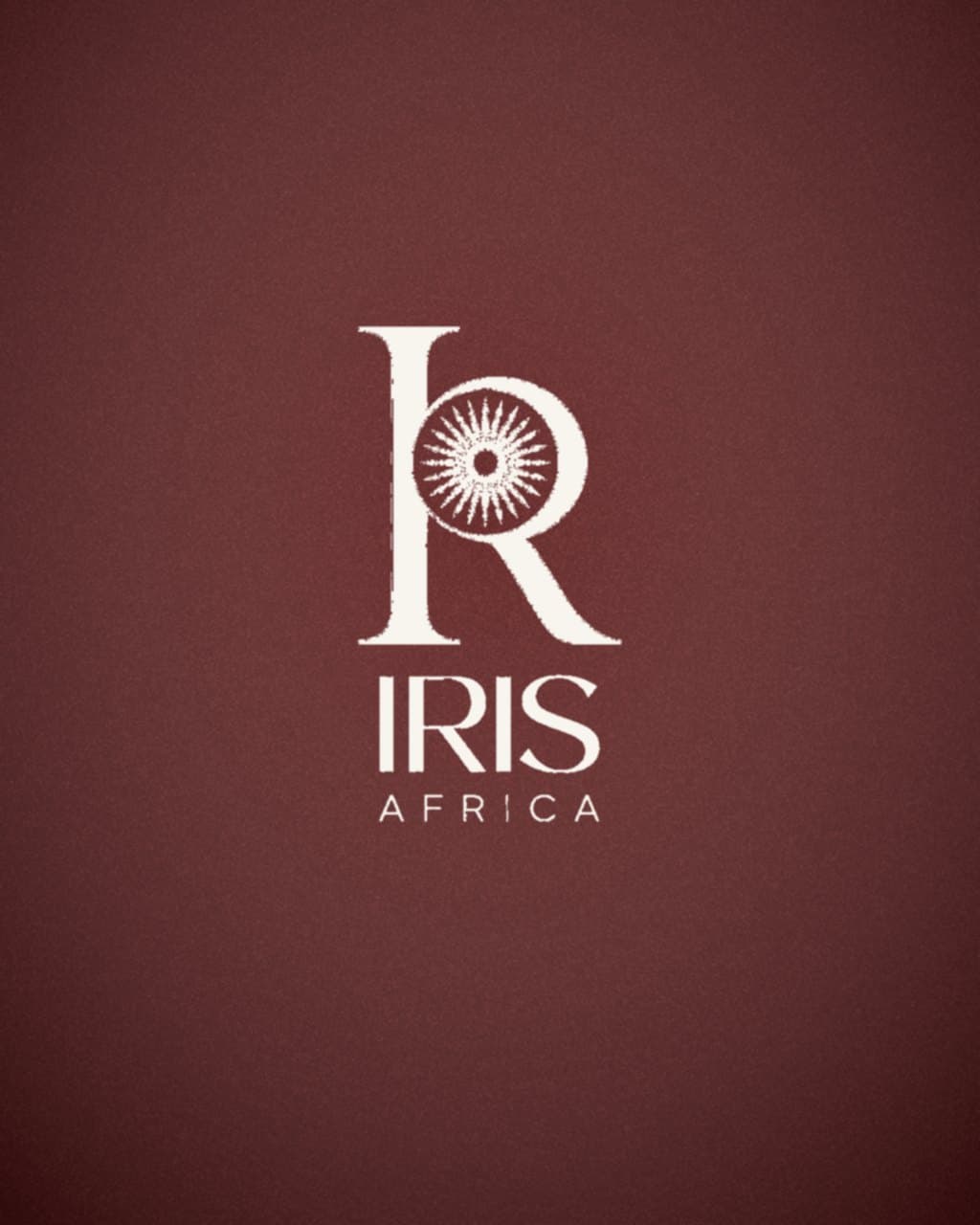 The IRIS Africa logo: a sunburst iris set inside the letter R, above the words IRIS Africa
